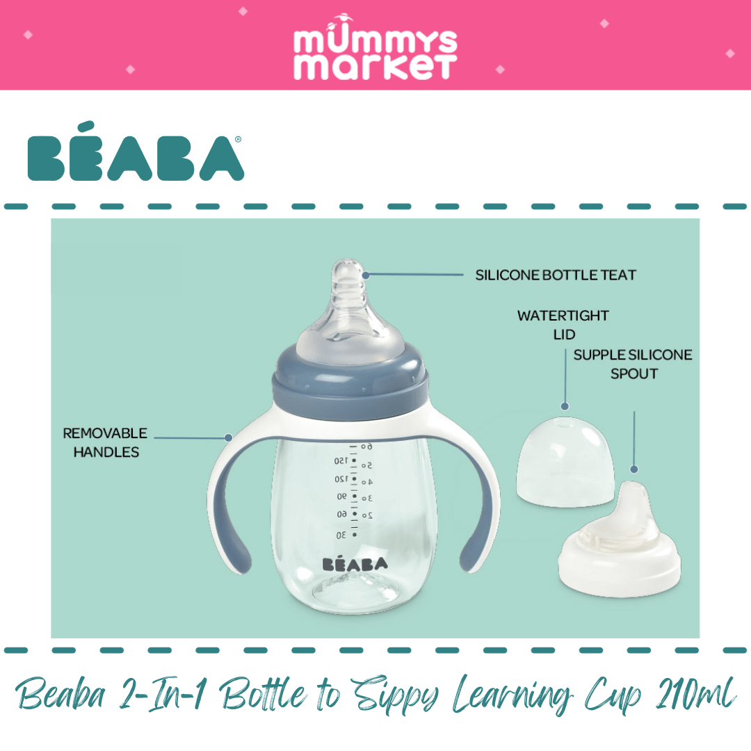 Beaba 2-In-1 Bottle to Sippy Learning Cup 210ml